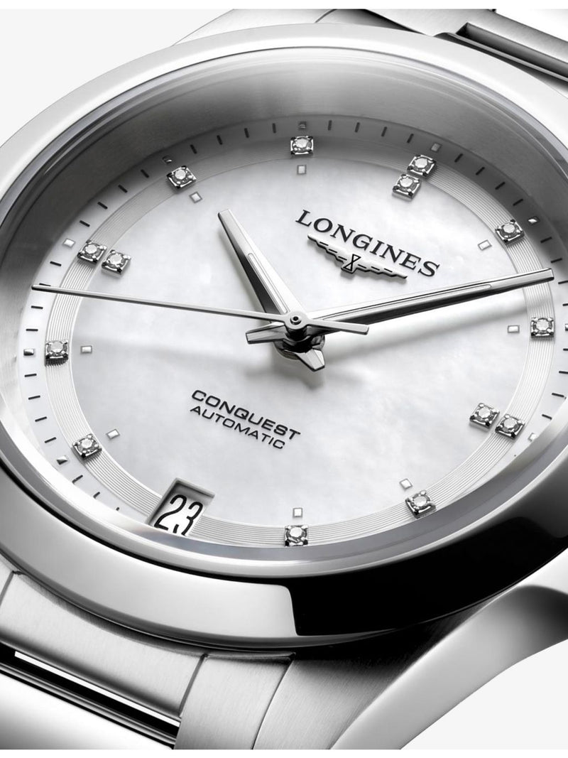 Longines Conquest automatic watch 34mm with diamond dial - British product