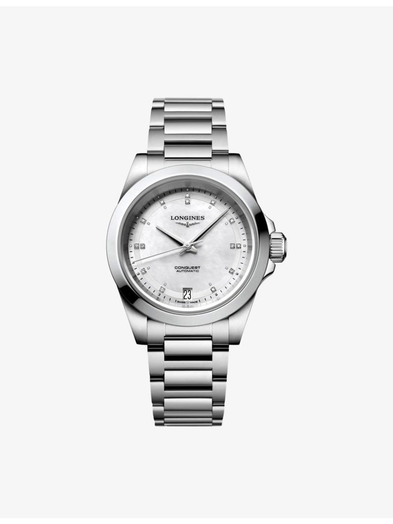 Longines Conquest automatic watch 34mm with diamond dial - British product
