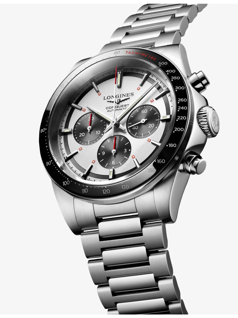 Longines Conquest Chronograph stainless-steel watch 42mm, imported from the UK