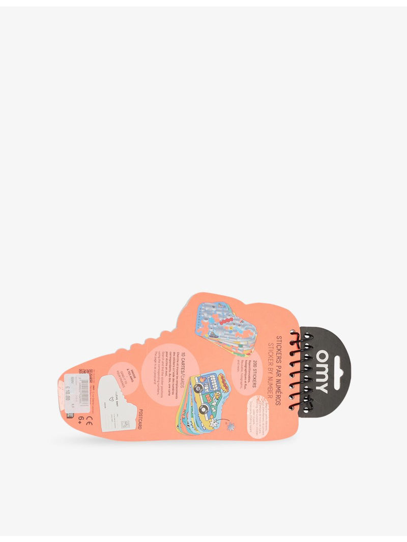 Omy sneaker sticker notebook with 200 fluorescent stickers, UK version