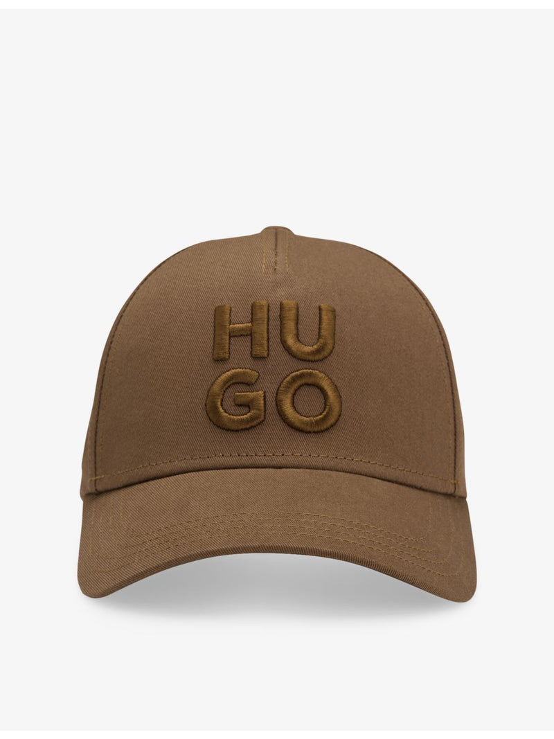 HUGO cotton baseball cap with logo embroidery, UK version
