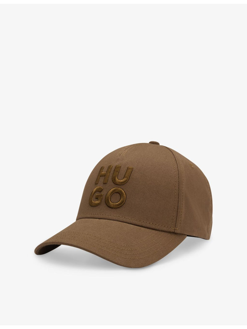 HUGO cotton baseball cap with logo embroidery, UK version