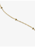 Monica Vinader beaded 14ct yellow-gold chain necklace 41-46cm (British brand)