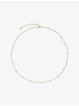 selfridges Monica Vinader Beaded 14ct Yellow-Gold Chain Necklace 41-46cm- Buy online at McGrocer