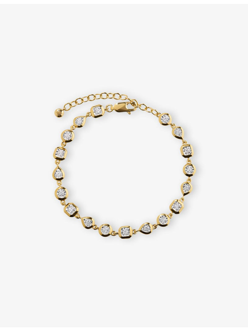 Monica Vinader 18ct yellow gold vermeil diamond bracelet, UK version