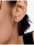 Monica Vinader pear-shaped lab-grown diamond stud earrings 0.13ct (British brand)