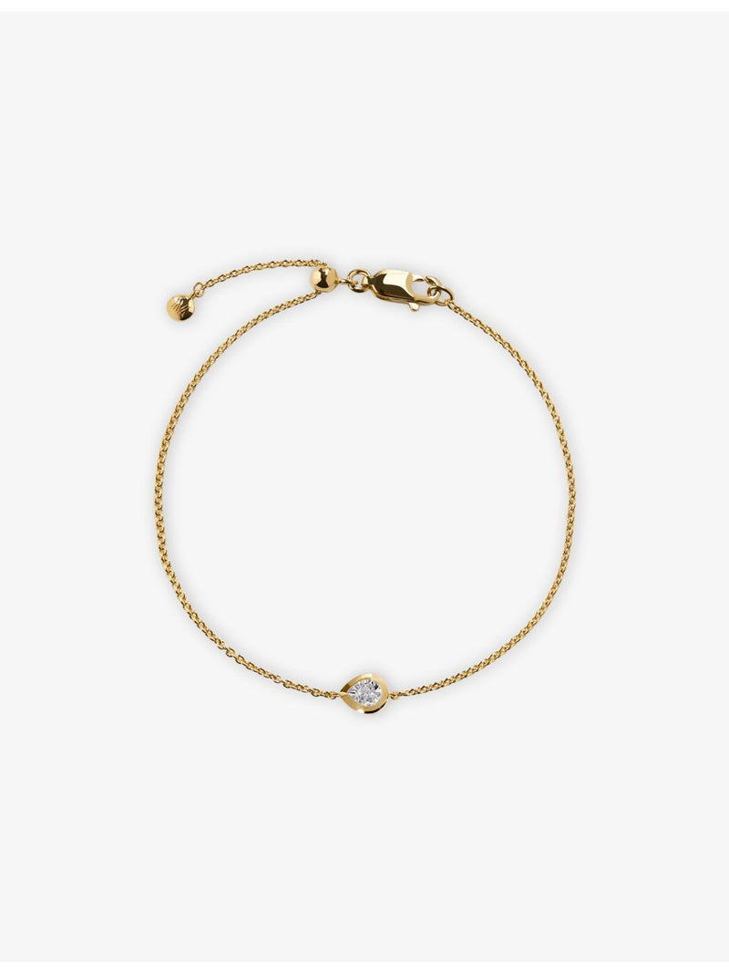 Monica Vinader pear-shaped lab-grown diamond bracelet 0.06ct, UK version