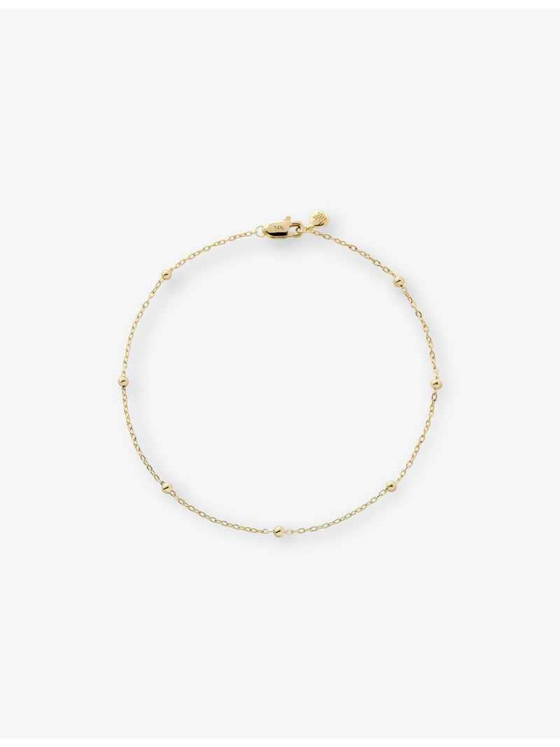 Monica Vinader 14ct gold chain bracelet with adjustable fit (British brand)
