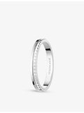 Boucheron platinum-plated wedding band with engraved logo, UK version