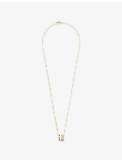 selfridges Boucheron Quatre White Edition Large 18ct Yellow, White and Pink Gold Hyceram Diamond Necklace- Buy online at McGrocer