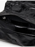 Diesel Scrunch-D leather shoulder bag 37cm (British brand)