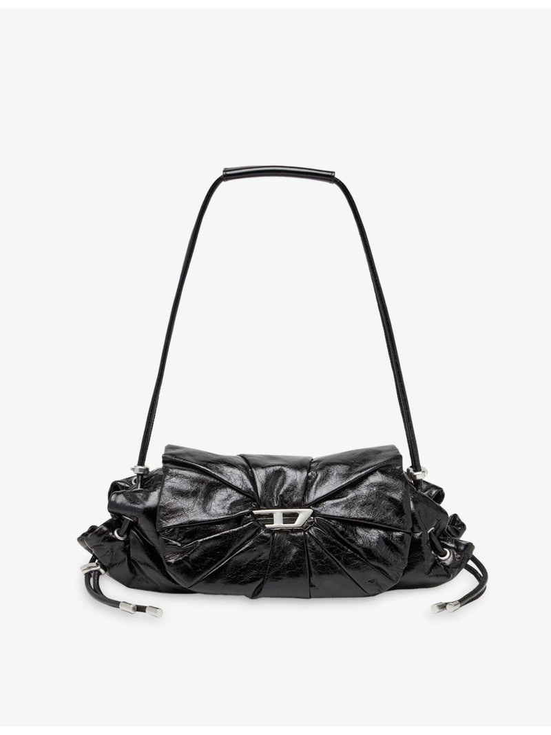 Diesel Scrunch-D leather shoulder bag 37cm (British brand)