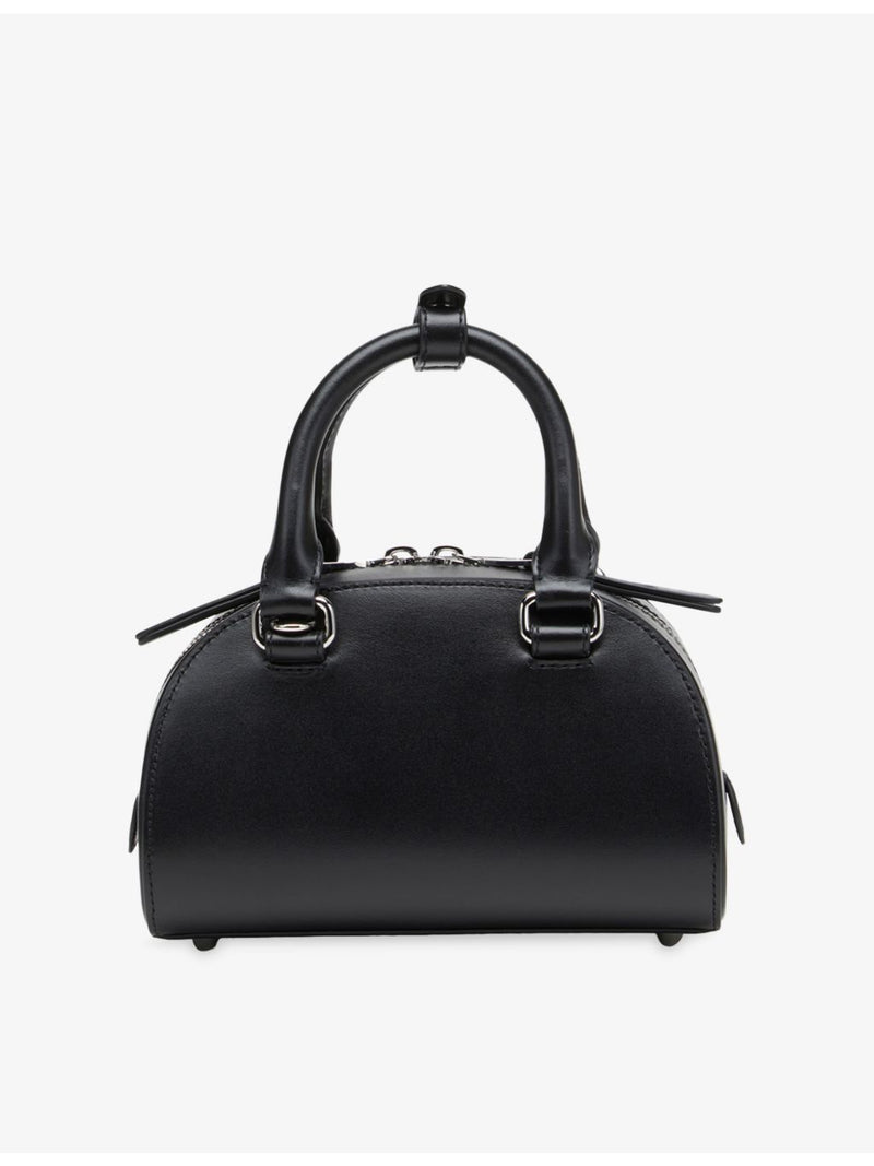 Diesel leather cross-body bag with curved dome shape, UK version