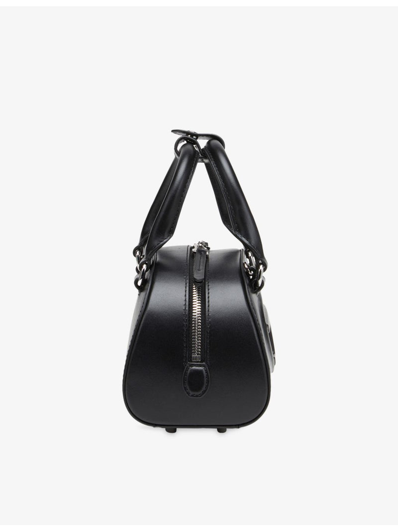 Diesel leather cross-body bag with curved dome shape, UK version