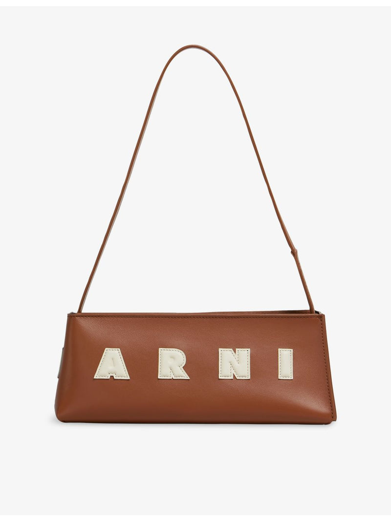 Marni Museo leather shoulder bag, baguette silhouette (British brand)