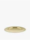 Alessi Edges placemat, PVD-brass stainless steel, 32.5cm, imported from the UK