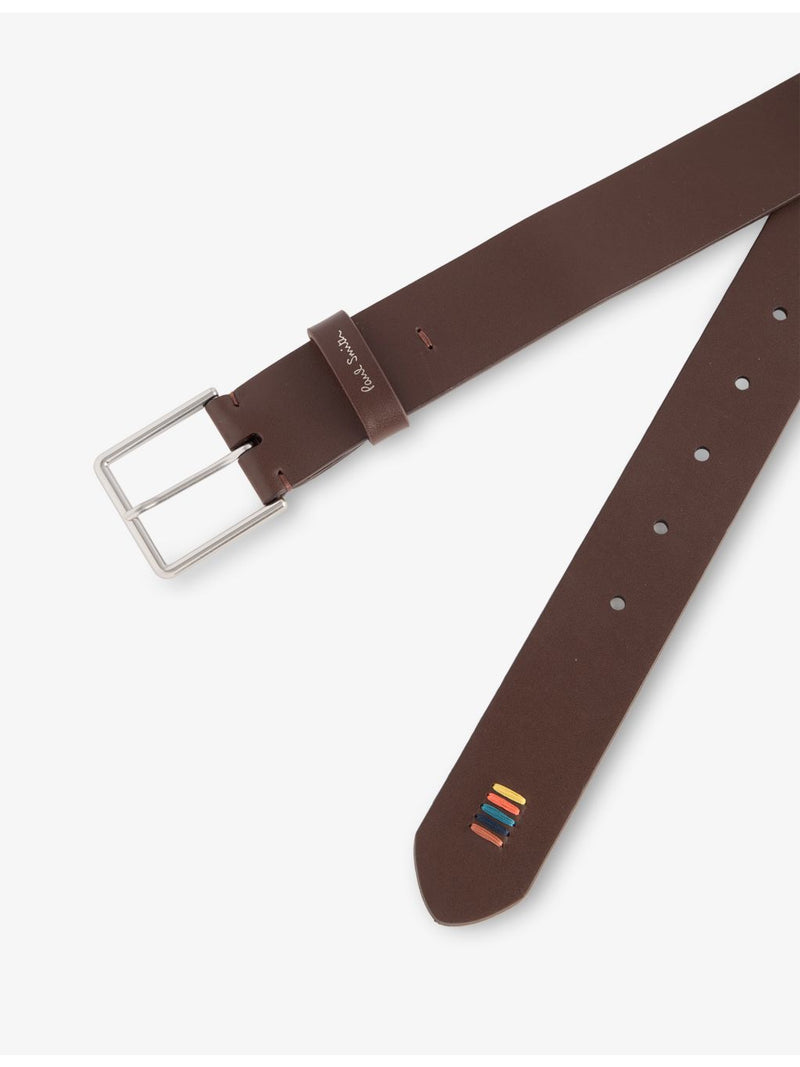 Paul Smith rainbow-stitch leather belt, imported from the UK