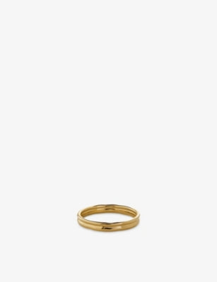 Monica Vinader Siren Muse sterling silver stacked ring, UK version
