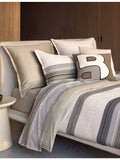 BOSS striped cotton pillowcase standard size, imported from the UK