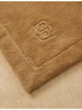 BOSS Reverso logo-embroidered throw 170cm x 130cm - British product