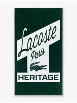 selfridges Lacoste L Rétro Cotton Beach Towel 60cm x 160cm- Buy online at McGrocer