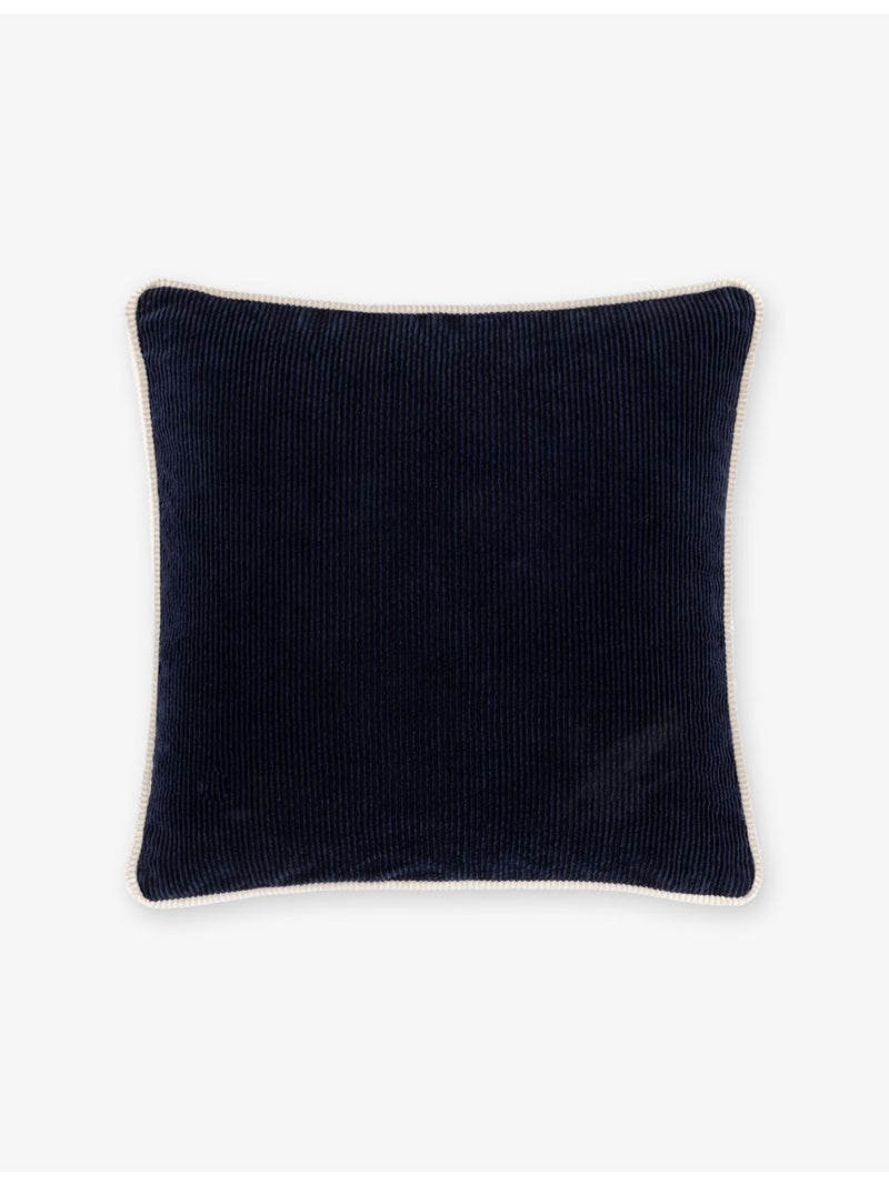 Lacoste square cotton-velvet cushion cover 45cm, UK version