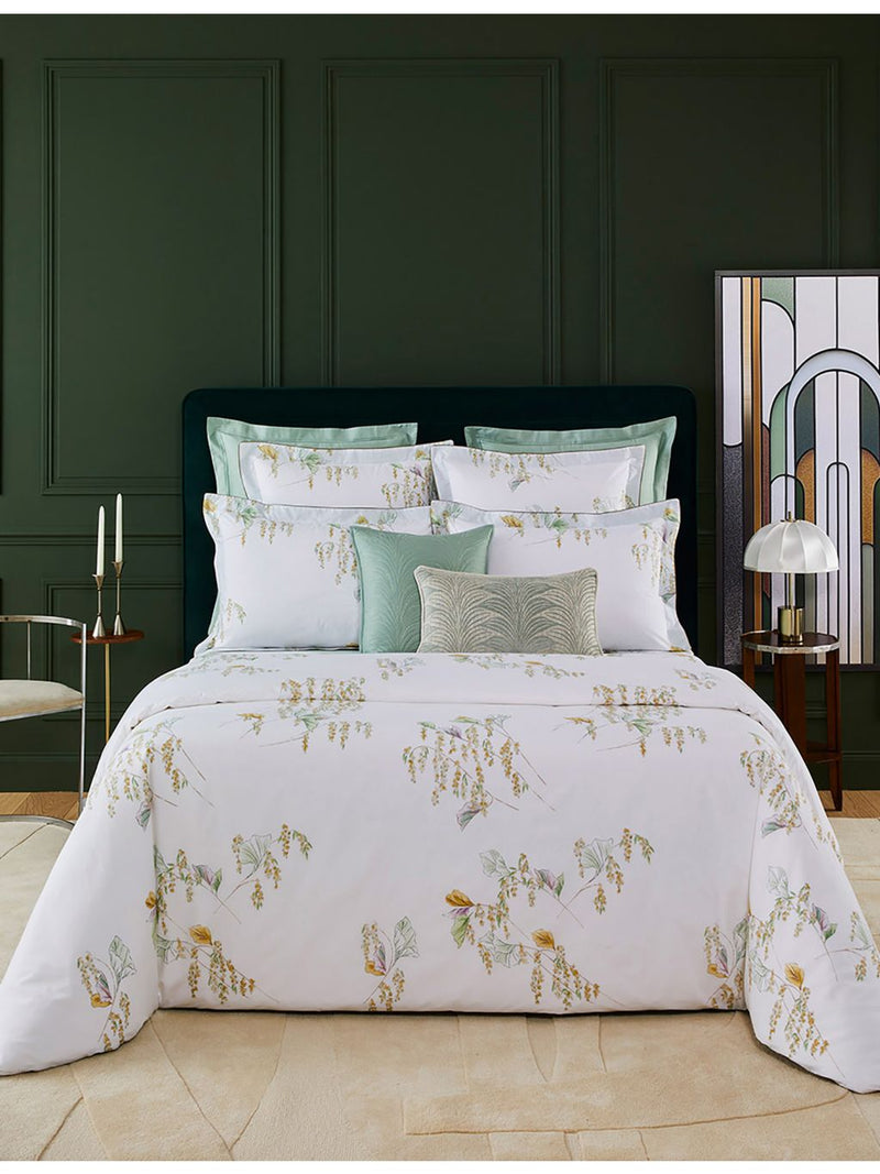 Yves Delorme Pollen floral cotton-batiste duvet cover, imported from the UK