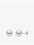Yoko London 18ct white gold pearl stud earrings 10-11mm - British product