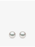 Yoko London 18ct white gold pearl stud earrings 10-11mm - British product