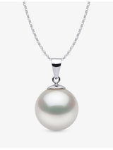 selfridges Yoko London Round 18ct White-Gold Pearl Pendant Necklace 40-45cm- Buy online at McGrocer