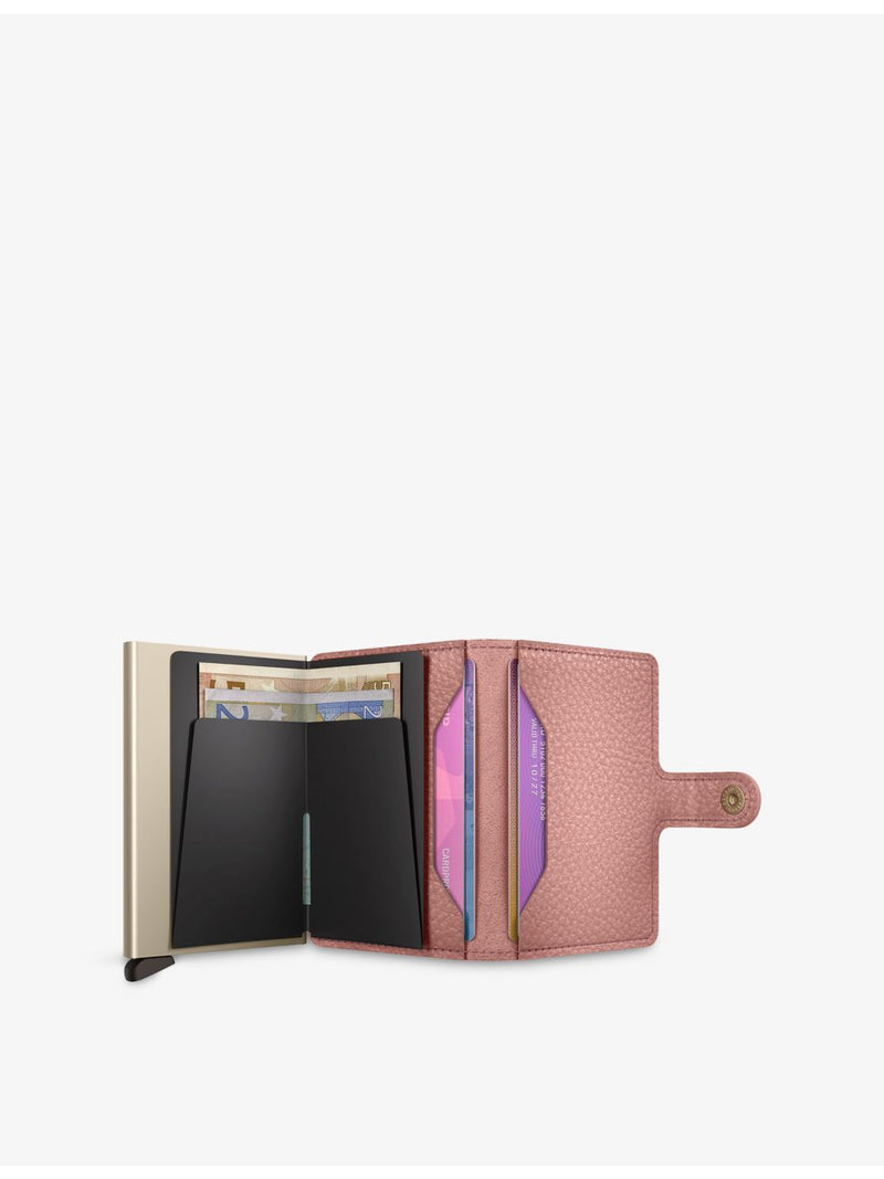Secrid Miniwallet pebbled leather wallet with aluminium lining (British brand)