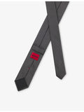 HUGO jacquard-pattern silk tie 148cm (British brand)