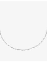 selfridges Astrid & Miyu T-Bar Rhodium-Plated Brass Rolo Chain Necklace 45cm- Buy online at McGrocer