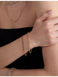 Astrid & Miyu 18ct gold-plated tennis chain bracelet, imported from the UK