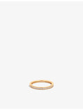 Astrid and Miyu yellow gold-plated sterling silver cubic zirconia ring, UK version