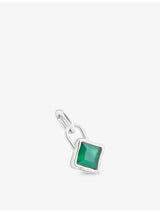selfridges Astrid and Miyu Rhodium-Plated Sterling Silver May Birthstone Agate Charm- Buy online at McGrocer