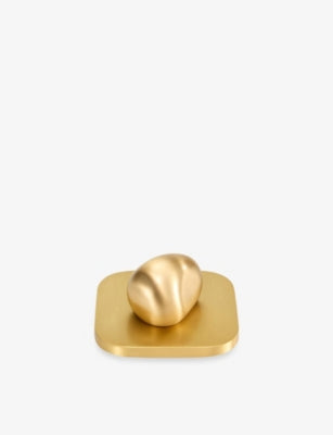 Assouline brass pebble candle lid 90mm, (British brand)