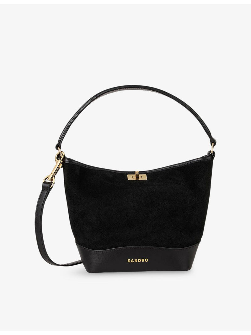 Tangoso small suede leather bucket bag, imported from the UK