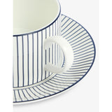 Wedgwood Gio pinstripe bone china teacup and saucer 220ml - British product