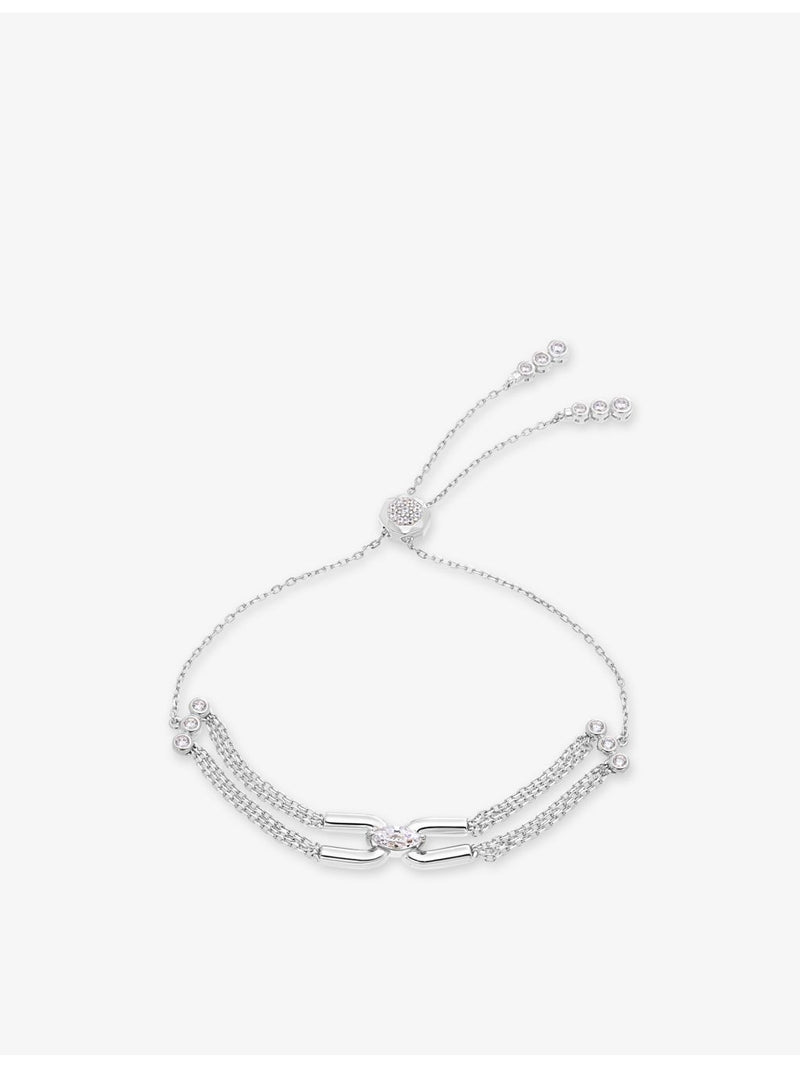 CARAT London Stevie sterling silver cubic zirconia bracelet 21cm, UK version