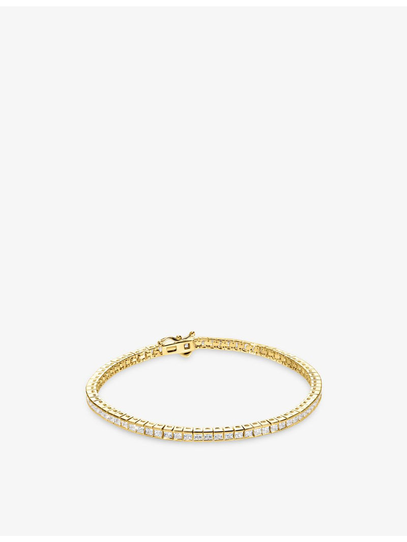 CARAT London Kayla gold vermeil cubic zirconia tennis bracelet 16cm, UK version