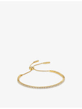 selfridges CARAT London Lexi Yellow Gold Vermeil and Cubic Zirconia Bracelet 21cm- Buy online at McGrocer