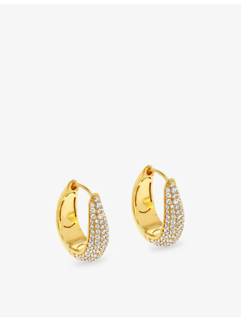 CARAT London pavé cubic zirconia hoop earrings, UK version
