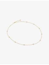 selfridges Carat London Petra 18ct Yellow Gold Vermeil and Cubic Zirconia Necklace, 55cm- Buy online at McGrocer