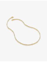 selfridges Carat London Phoebe 18ct Yellow Gold Vermeil and Cubic-Zirconia Tennis Necklace- Buy online at McGrocer
