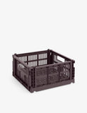 HAY square colour crate medium plastic storage, imported from the UK