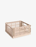 HAY square colour crate medium plastic storage, imported from the UK
