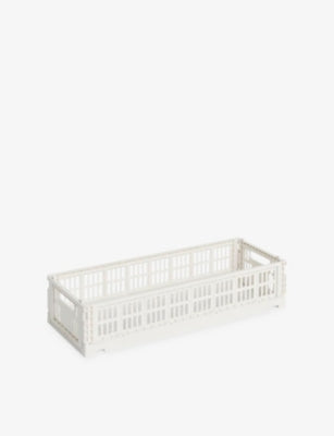 HAY Oblong Stackable Plastic Crate 34.5 x 13 x 8 cm