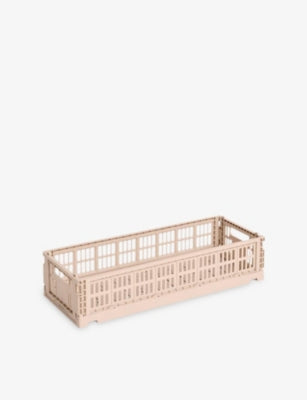 HAY oblong stackable plastic crate 34.5cm - British product