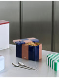 HAY tin container striped medium 12.5cm, imported from the UK